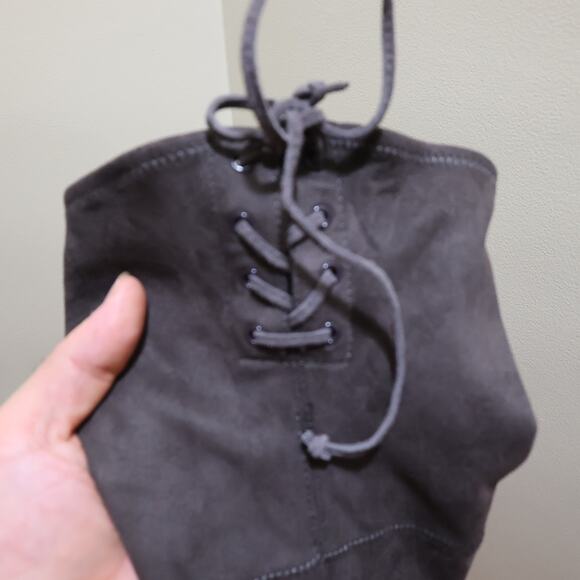 Vince Camuto Boot Madolee Over the Knee Taupe Grey Suede Side Zip US 7.5 M NWOT - Picture 14 of 16